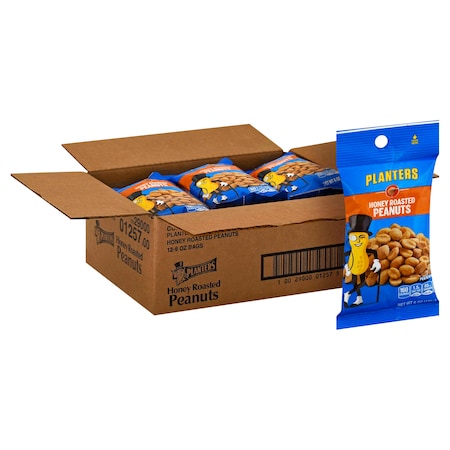 Planters Planters Honey Roasted Peanuts 6 oz. Bag, PK12 10029000012575